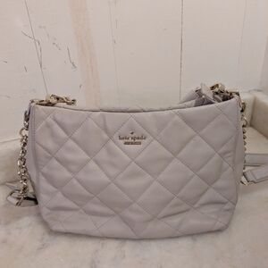 Kate Spade Ivory Quilted Leather "Ryley" Shoulder Bag